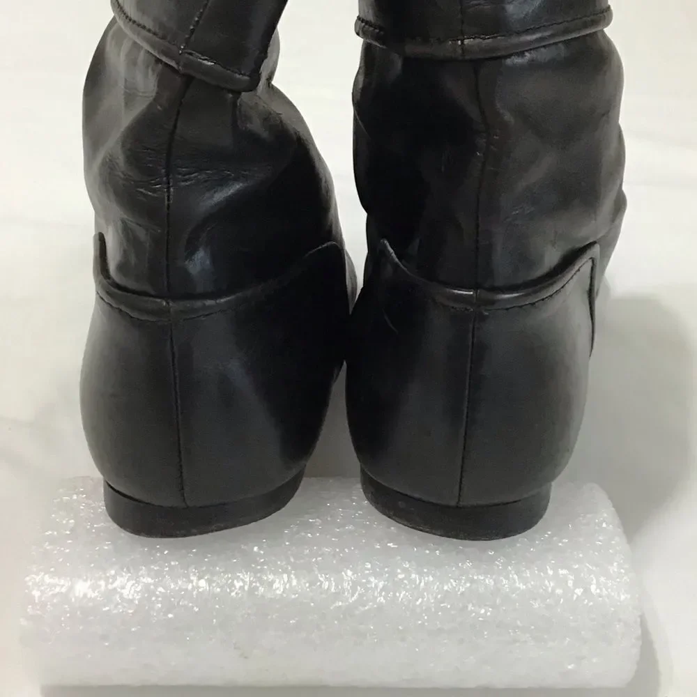 Zara Woman Black Studio Flat Ankle Zip Boots Size 39 - Picture 10 of 10